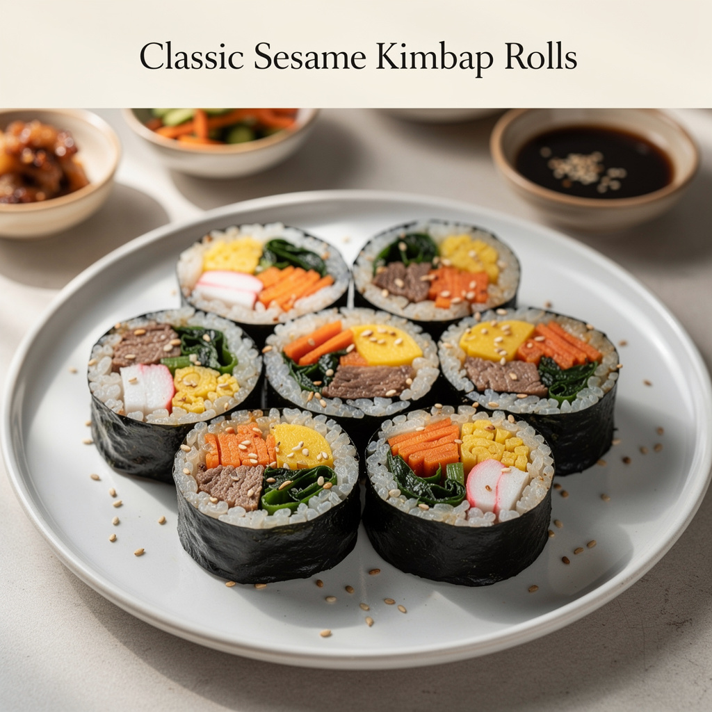 Classic Sesame Kimbap Rolls
