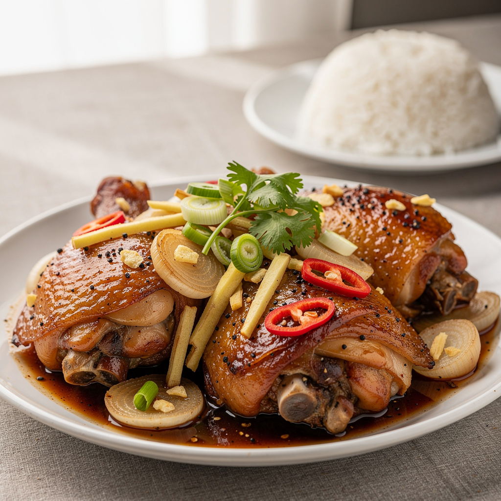 Ginger-Caramel Braised Chicken Thighs (Ga Kho Gung)
