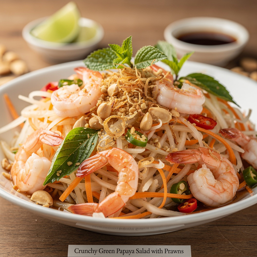 Crunchy Green Papaya Salad with Prawns