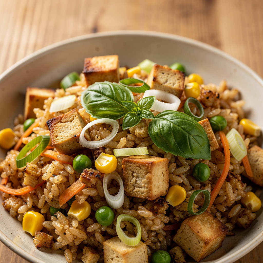 Crusty Rice with Tofu and Vegetables