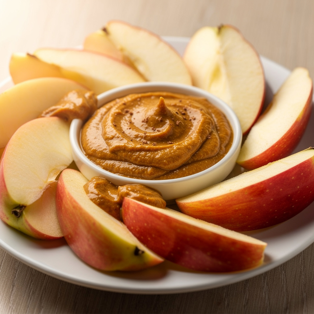 Apple Wedges with Pumpkin Almond Butter