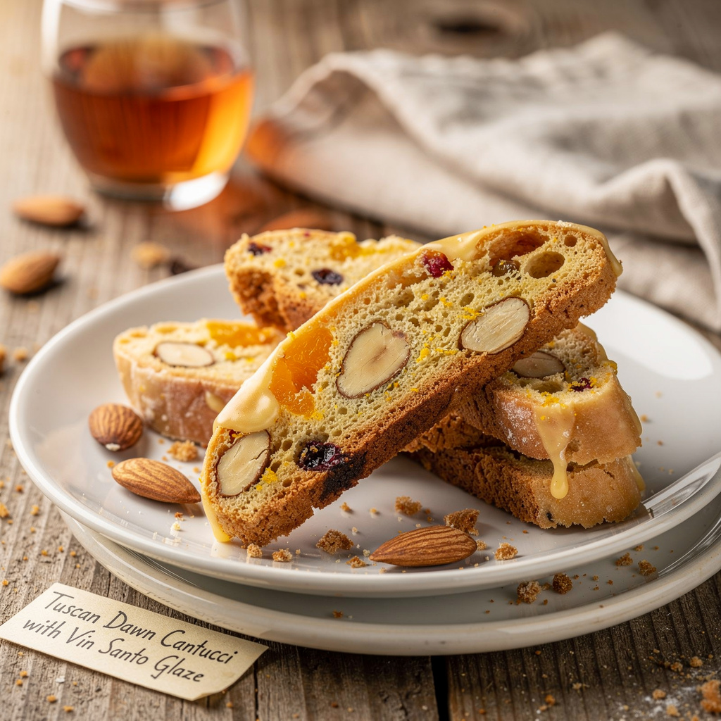 Tuscan Dawn Cantucci with Vin Santo Glaze