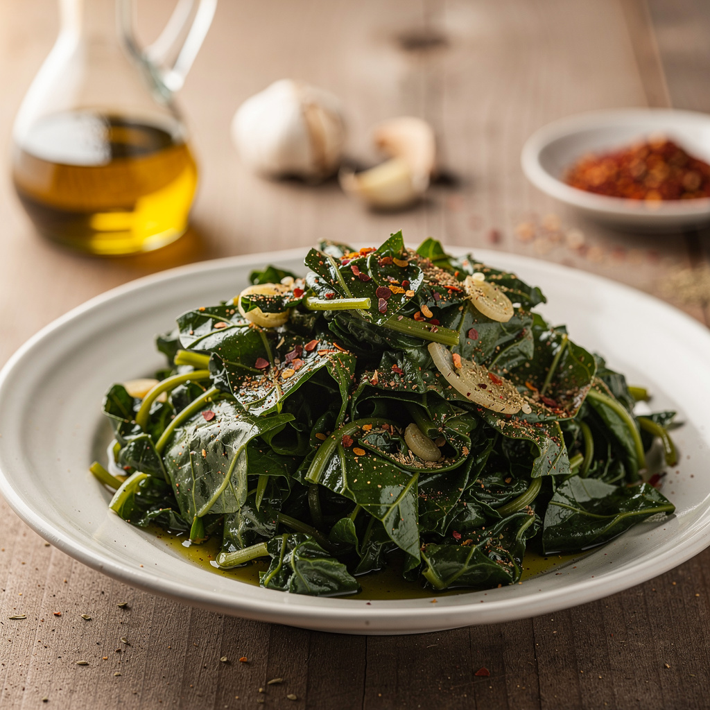 Julia’s Sautéed & Steamed Collards