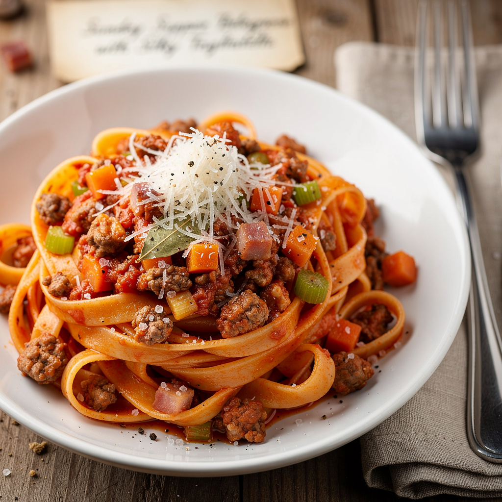 Sunday Supper Bolognese Ragu with Silky Tagliatelle