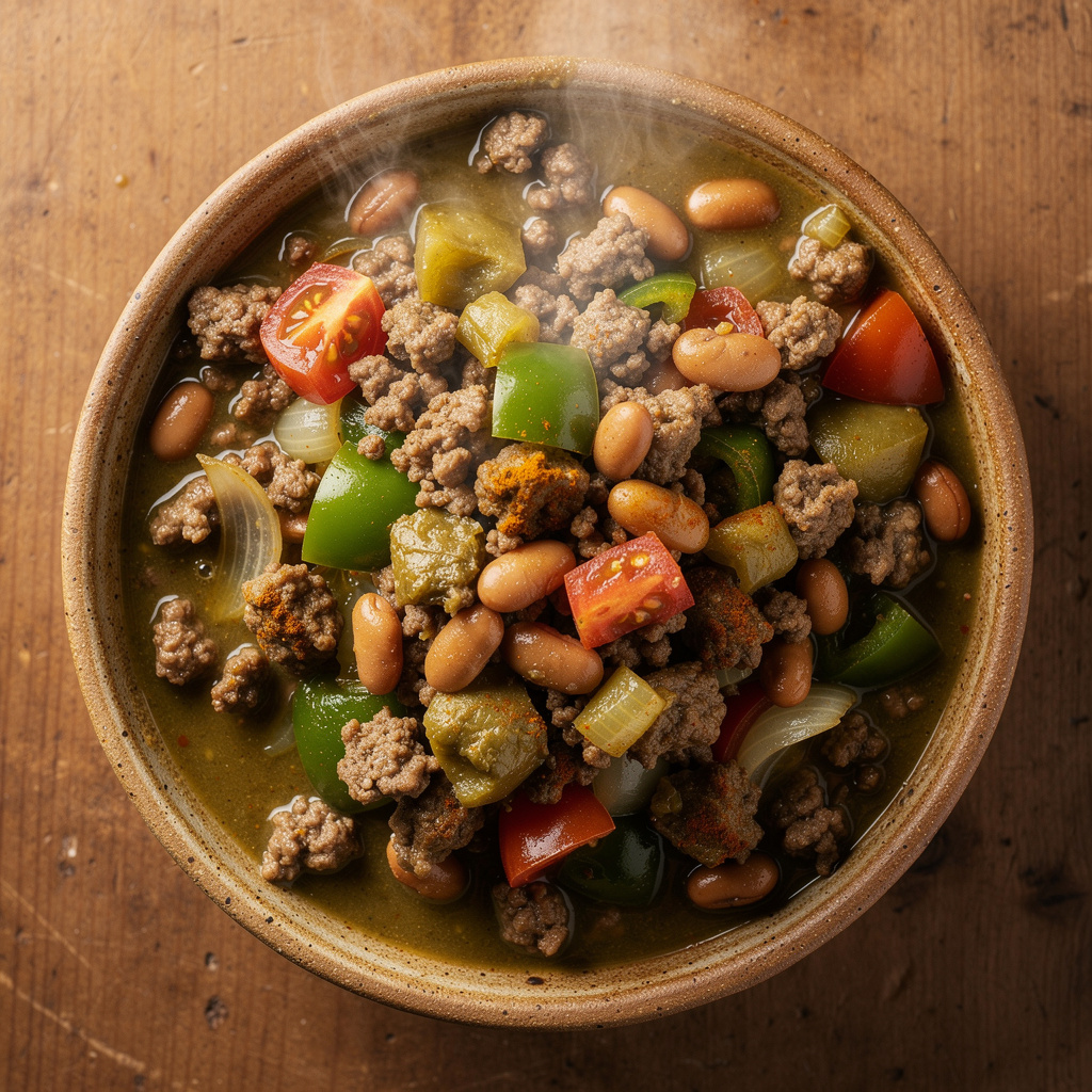 Beef and Bean Chile Verde