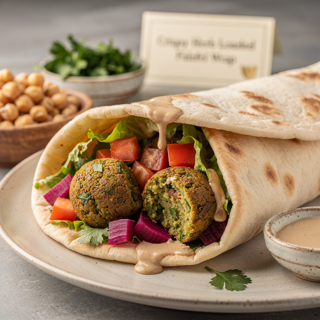 Crispy Herb-Loaded Falafel Wrap