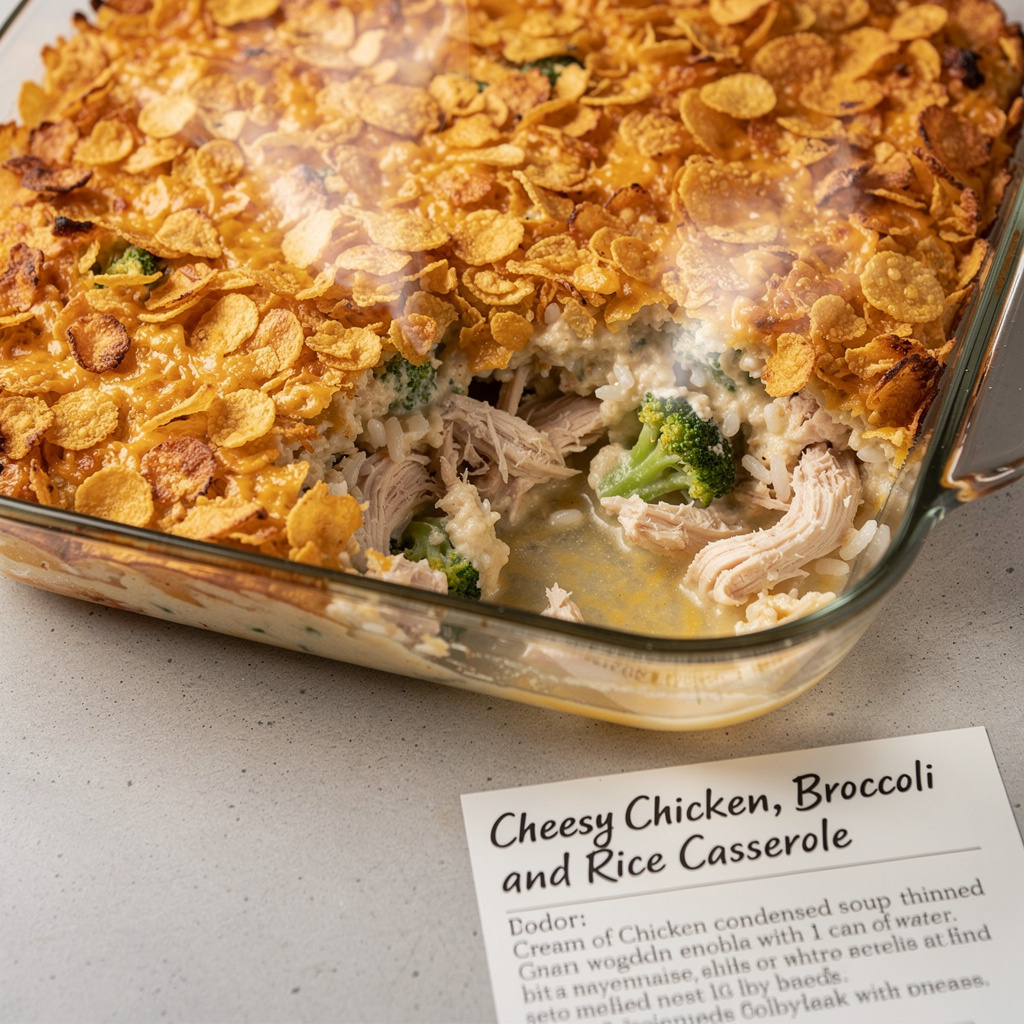 Cheesy Chicken, Broccoli and Rice Casserole